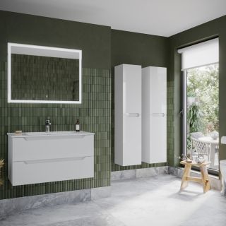 Подвесная тумба под раковину Sancos Norma 2.0 NR2.090W 90см белый глянец